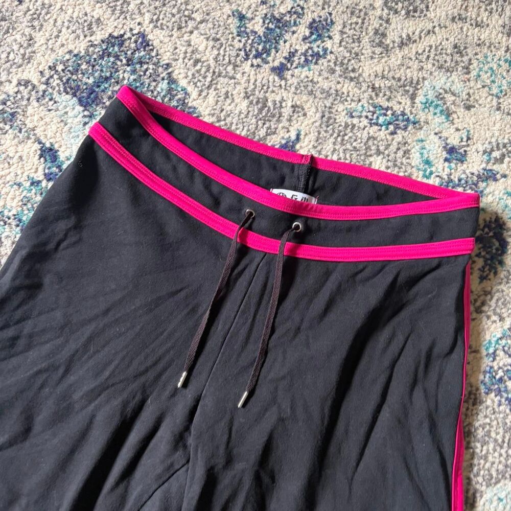 G.W. Sport Y2K Neon Pink Black Athletic Bermuda Shorts Large Yoga Capri - Picture 3 of 6